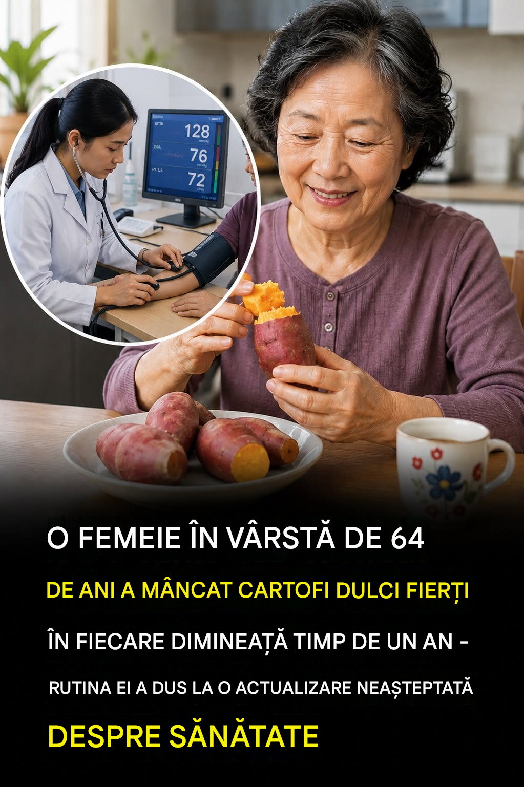 A mâncat cartofi dulci fierți în fiecare dimineață timp de un an – Doctorii au fost surprinși