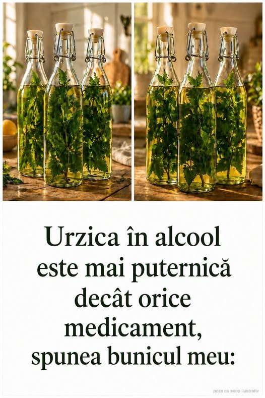 Urzica în ALCOHOL – May puternică decât orice medicament, spunea bună mea…. Salvează bine această rețetă populară. Acum poți să o faci pur și simplu OK.