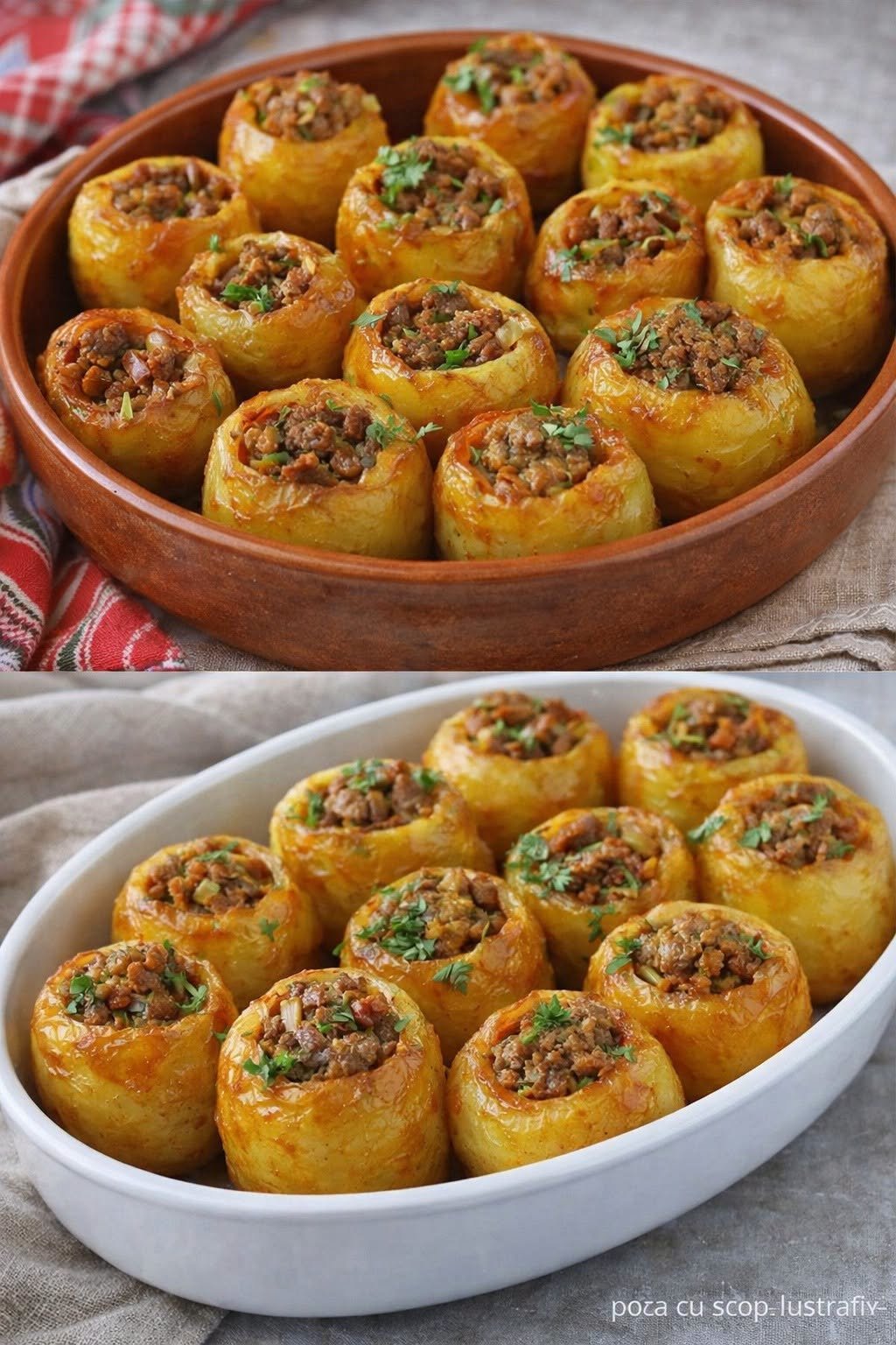 Cartofi umpluți 😍 Fetelor, lăsați-mi măcar o „❤️” sau un „Ok” în comentarii, ca să știu că ați văzut rețeta! Rețeta completă 👇