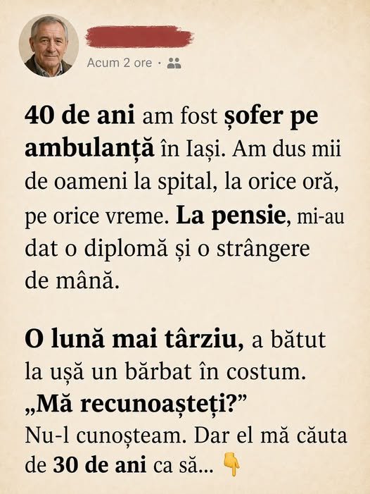 O lună mai tarziu, a sunat cineva la ușă, era…vezi primul comentariu