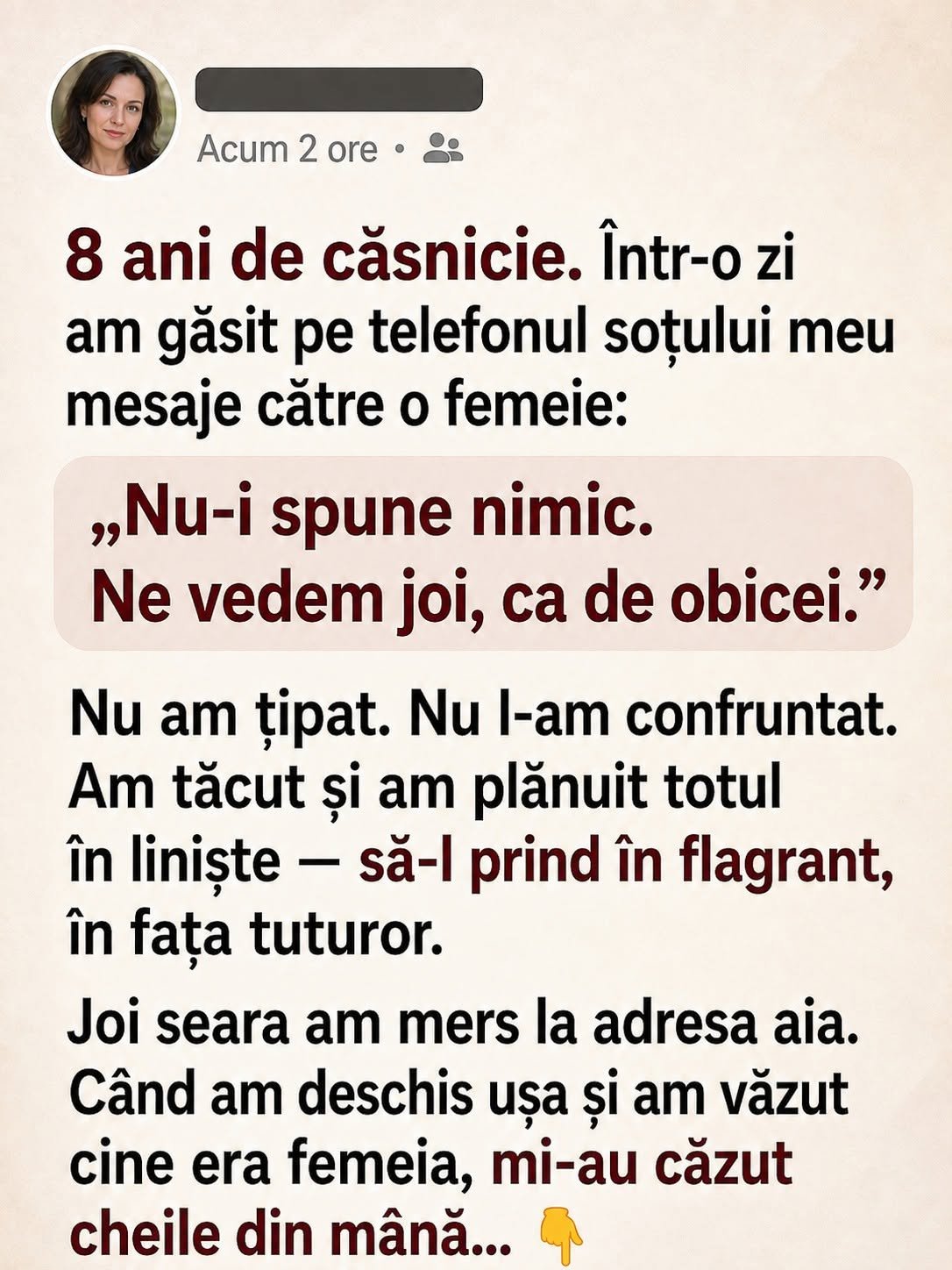 Mi-am prins soțul înșelându-mă și am plănuit o răzbunare perfectă. În seara aia am aflat un secret care a schimbat tot