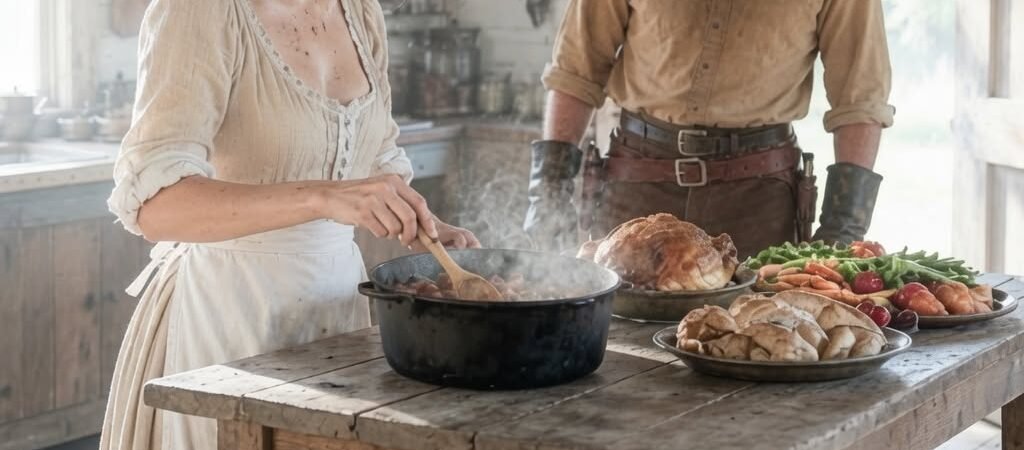„Cine ești?” a șoptit cowboy-ul după ce a gustat o îmbucătură din mâncarea pe care i-o gătise ea.