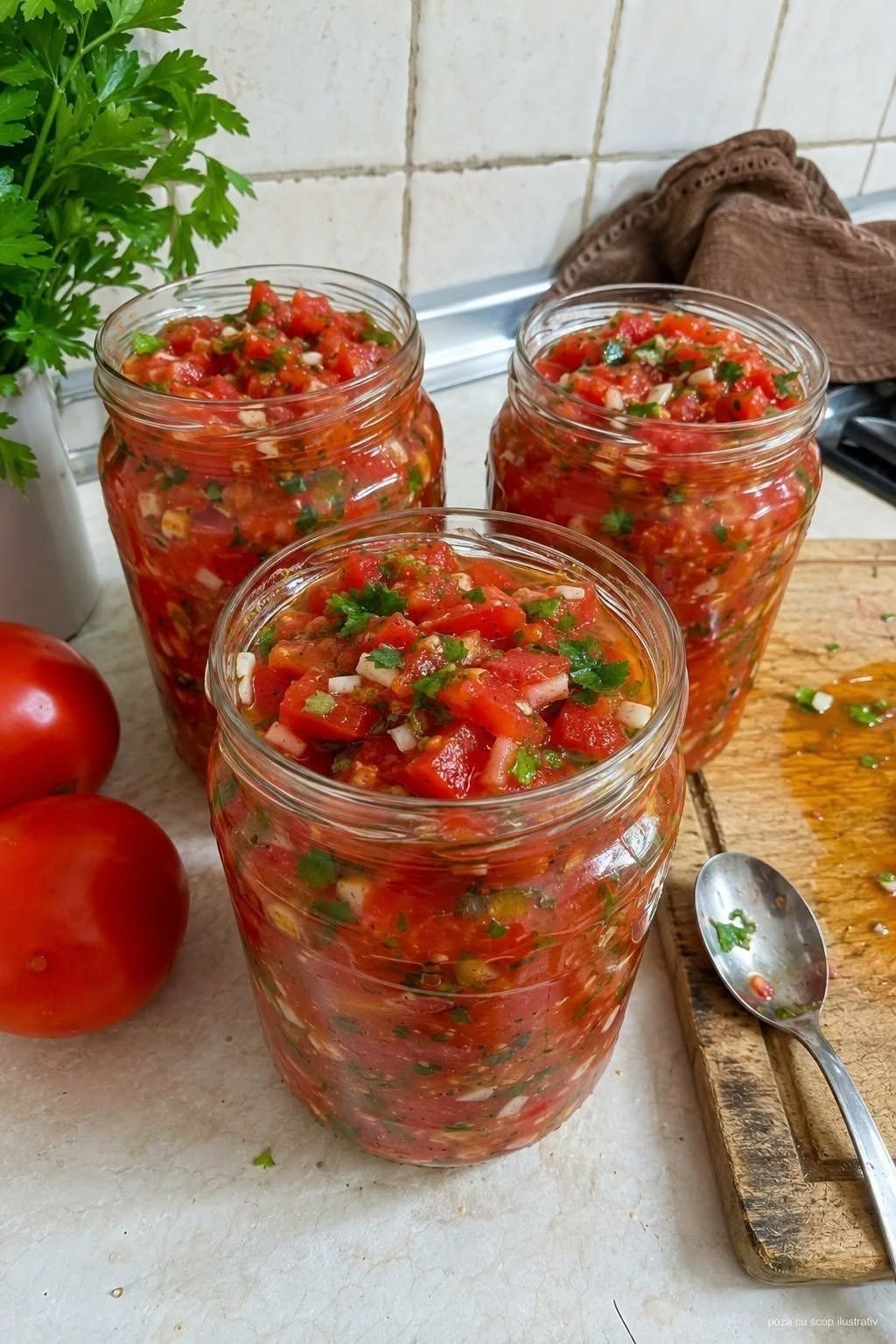 Roșii într-un borcan în stil coreean – Simplă și rapidă, aromatică și plină de gust